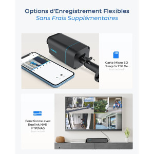 Reolink 4K Caméra de Surveillance Extérieure PoE avec Zoom Optique 5X, Vision Nocturne en Couleur, Audio Bidirectionnel,