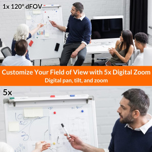 Innex Cube 4K AI-Powered Panoramic 360° Video Conference Camera, Smart Webcam with Dual-Microphones, Ultra-Wide Angle, AI