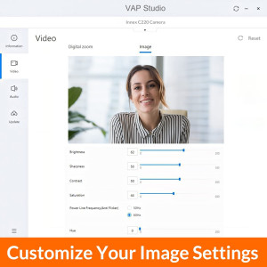 Innex Cube 4K AI-Powered Panoramic 360° Video Conference Camera, Smart Webcam with Dual-Microphones, Ultra-Wide Angle, AI