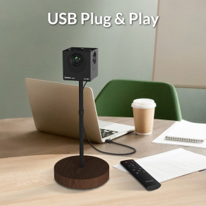 Innex Cube 4K AI-Powered Panoramic 360° Video Conference Camera, Smart Webcam with Dual-Microphones, Ultra-Wide Angle, AI