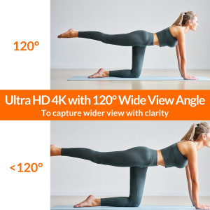 Innex Cube 4K AI-Powered Panoramic 360° Video Conference Camera, Smart Webcam with Dual-Microphones, Ultra-Wide Angle, AI