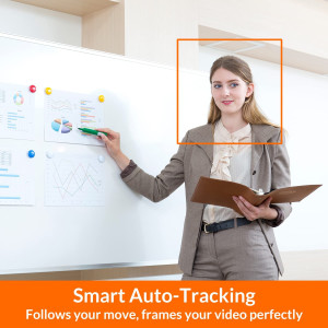 Innex Cube 4K AI-Powered Panoramic 360° Video Conference Camera, Smart Webcam with Dual-Microphones, Ultra-Wide Angle, AI