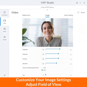 Innex Cube 4K AI-Powered Panoramic 360° Video Conference Camera, Smart Webcam with Dual-Microphones, Ultra-Wide Angle, AI