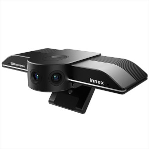 Innex Cube 4K AI-Powered Panoramic 360° Video Conference Camera, Smart Webcam with Dual-Microphones, Ultra-Wide Angle, AI
