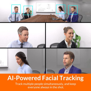 Innex Cube 4K AI-Powered Panoramic 360° Video Conference Camera, Smart Webcam with Dual-Microphones, Ultra-Wide Angle, AI