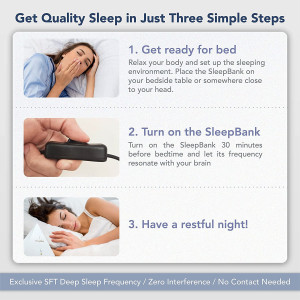 SleepBank Sleep Aid Device, Sleep Frequency Tech, Natural Spleed Aid, Insomnia or Anxiety Relief, Improve Sleep Quality, Deep