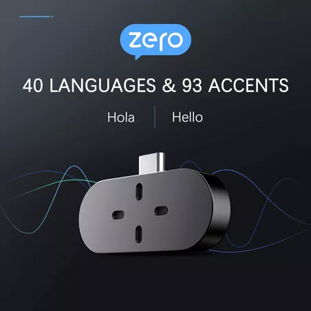 Timekettle Zero : Traducteur Vocal Instantané, 40 Langues – Parfait pour Voyages & Business!
