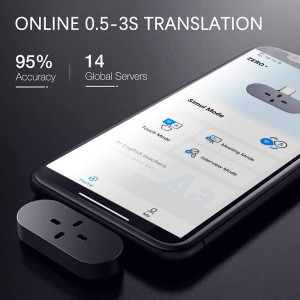 Timekettle Zero Language Translator Device – Supports 40 Languages & 93 Accents Mini Size Voice Translator & Voice Recorder for