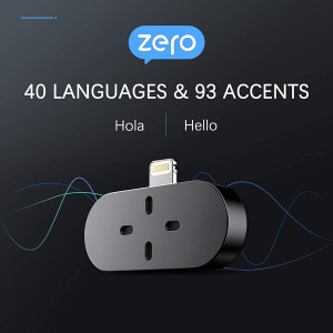 Timekettle Zero Language Translator Device – Supports 40 Languages & 93 Accents Mini Size Voice Translator & Voice Recorder for