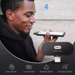 Timekettle Zero Language Translator Device – Supports 40 Languages & 93 Accents Mini Size Voice Translator & Voice Recorder for