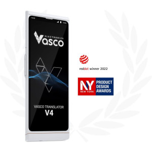Vasco V4 Language Translator Device | 108 Languages | Free Lifetime Internet for Translations in Almost 200 Countries | Model