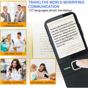 lotorasia Language Translator Portable Instant Translator Device Support WiFi/Hotspot/Offline Two- Way Real Time Online 137
