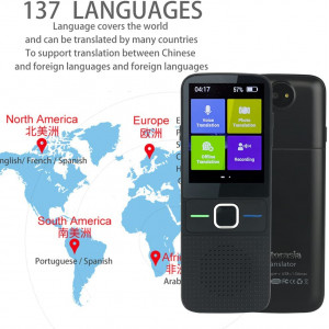 lotorasia Language Translator Portable Instant Translator Device Support WiFi/Hotspot/Offline Two- Way Real Time Online 137