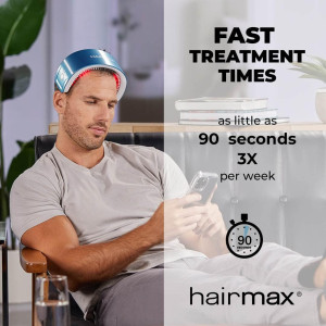 Hairmax Hair Growth Laser Band (FDA Cleared), LaserBand 82 ComfortFlex, Full/Partial Coverage, Hair Growth for Men & Hair