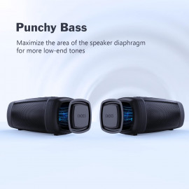 Haut-parleurs Bluetooth portables étanches DOSS - Son puissant de 24W, 20H de temps de lecture, IPX6 étanche, couplage stéréo sa