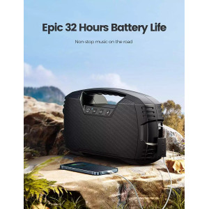 IPX7 Waterproof Bluetooth Speaker, 40W Portable Wireless Speaker, 32H Playtime, Stereo Loud Sound, Deep Bass, Outdoor Speaker