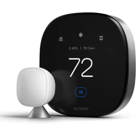 Smart keypad for door unlocking, compatible with ecobee Premium Smart Thermostat.