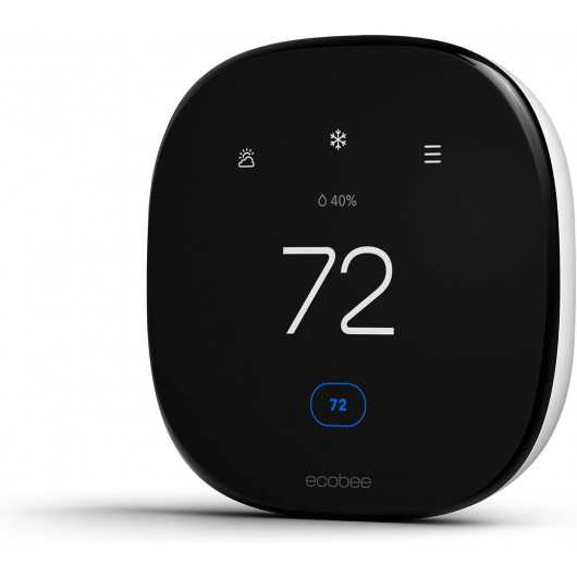 Ecobee Smart Thermostat Enhanced - WiFi, Voice Control, Energy Saving