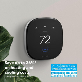 Ecobee Smart Thermostat Enhanced - WiFi, Voice Control, Energy Saving