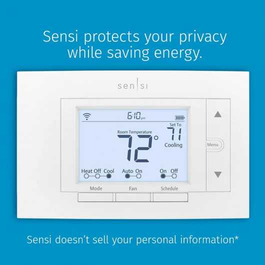 Thermostat intelligent Wi-Fi Emerson Sensi - Certifié Energy Star