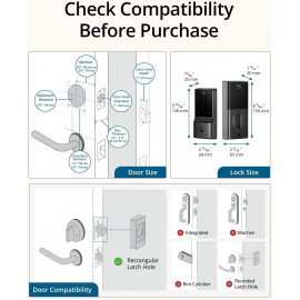 Serrure Intelligente Eufy C210 – Entrée sans Clé, 5 Options d'Accès