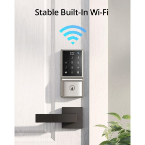 eufy Security C210 Smart Lock, 5-in-1 Keyless Entry Door Lock, Built-in WiFi Deadbolt, Smart Door Lock, No Bridge Required, Easy