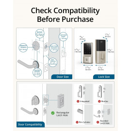 Eufy C210 Smart Deadbolt – Keyless Entry, 5 Unlock Options