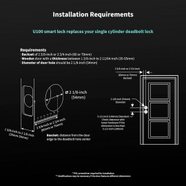 Aqara Smart Lock U100 Kit – NFC, Fingerprint, Apple HomeKit Compatible