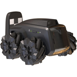 3D printed "convert to track" design on a Moorebot Scout home monitoring robot.