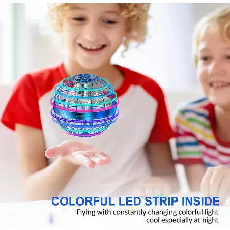 AMERFIST Boule Volante Cosmique 2023: Boomerang LED RGB, Jouet Drone Magique pour Enfants et Ados