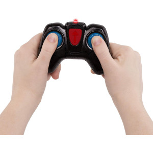 Blue Tarantula toy spider with remote control, glowing eyes.