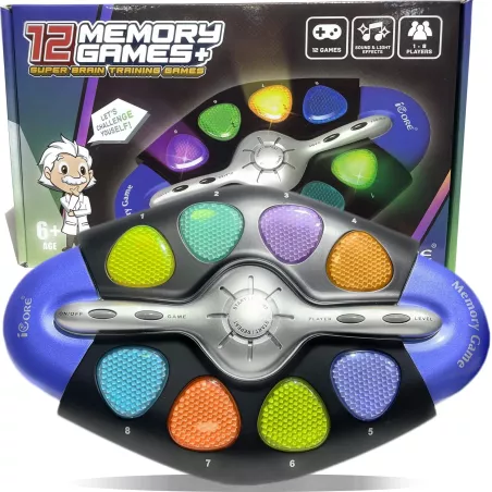 iCore Jeu de Mémoire Électronique 12-en-1: Défiez le Cerveau de vos Enfants avec ce Jeu Interactif et Amusant!