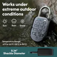 Cadenas Connecté Igloohome SP2 : Sécurité Extrême, Intempéries, Contrôle Sans Clé