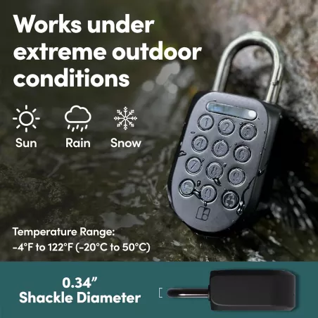 Cadenas Connecté Igloohome SP2 : Sécurité Extrême, Intempéries, Contrôle Sans Clé