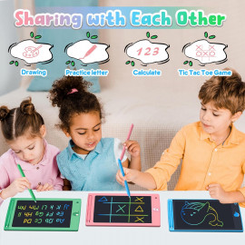 Tablette d'Écriture LCD pour Enfants FLUESTON - Pack de 3 Tableaux Doodle Éducatifs