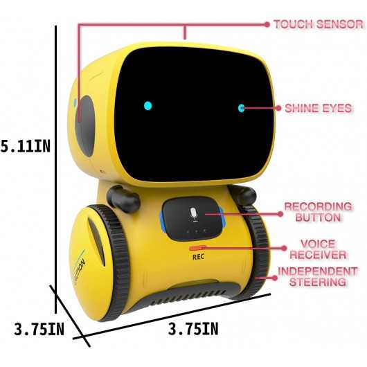 Jouet Robot Interactif 98K - Éducatif & Amusant | Contrôle Vocal