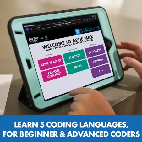 Artie Max: Robot de Codage et Dessin WiFi - Apprends à Coder en Couleurs! (8+ ans)