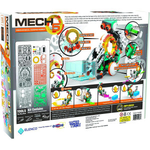 Snap Circuits Teach Tech Mech 5: The Ultimate Mechanical Coding Robot for Kids