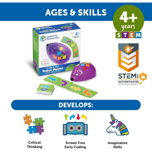 Learning Resources Code & Go Robot Mouse: Interactive STEM Coding Toy for Kids