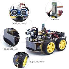 Kit de Voiture Robot Bluetooth 4WD KEYESTUDIO - Éducation STEM & Programmation