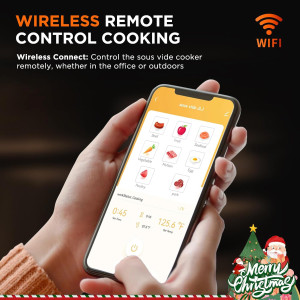 4T7 Sous Vide Cooker 1100W: Smart kitchen appliance with wifi and bluetooth for precise cooking.