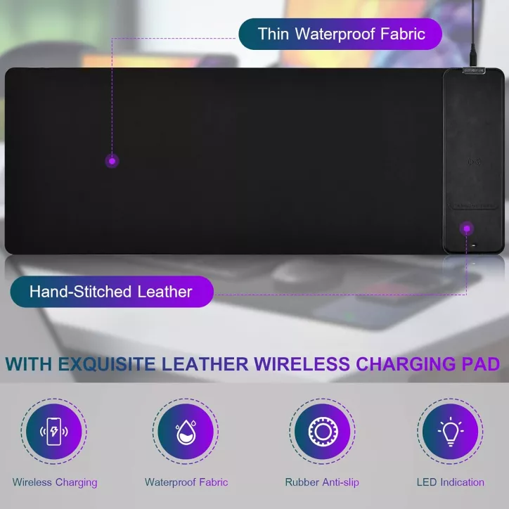 Tapis de Souris à Charge Rapide Sans Fil FutureCharger: Votre Bureau Toujours Organisé!