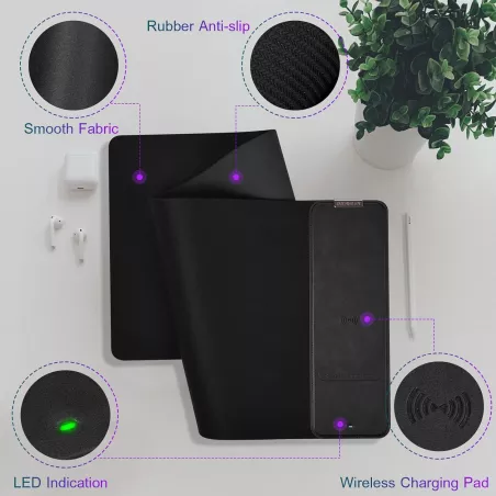 Tapis de Souris à Charge Rapide Sans Fil FutureCharger: Votre Bureau Toujours Organisé!