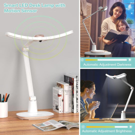BEYONDOP LED Desk Lamp: Smart, Eye-Caring Lamp with Motion Sensor