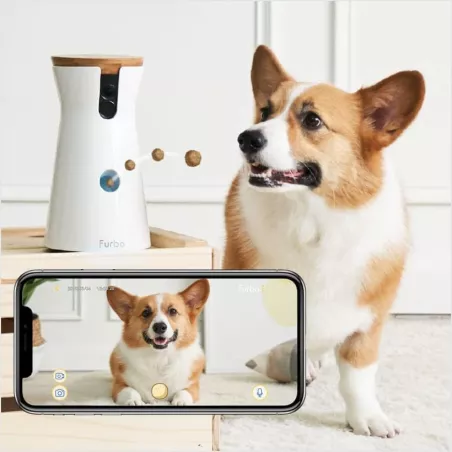 Caméra Furbo pour Chiens: Surveillance HD & Lancer de Friandises