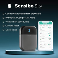 Sensibo Sky: Smart AC Controller - Save Energy & Maximize Comfort, Works with Alexa & Google