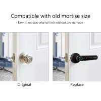 Smart lock with keypad, fingerprint scanner, and app for secure, easy access.
