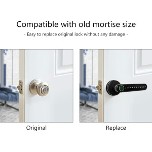 Smart lock with keypad, fingerprint scanner, and app for secure, easy access.