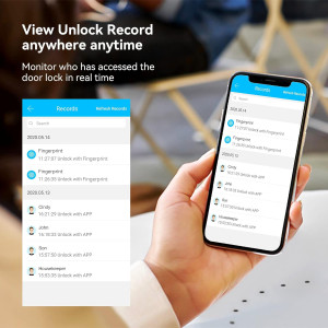 Smart lock with keypad, fingerprint scanner, and app for secure, easy access.