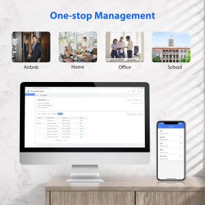 Smart lock with keypad, fingerprint scanner, and app for secure, easy access.